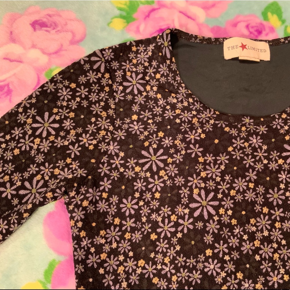Limited Ditsy Floral 90’s Mesh Long Sleeve Top
